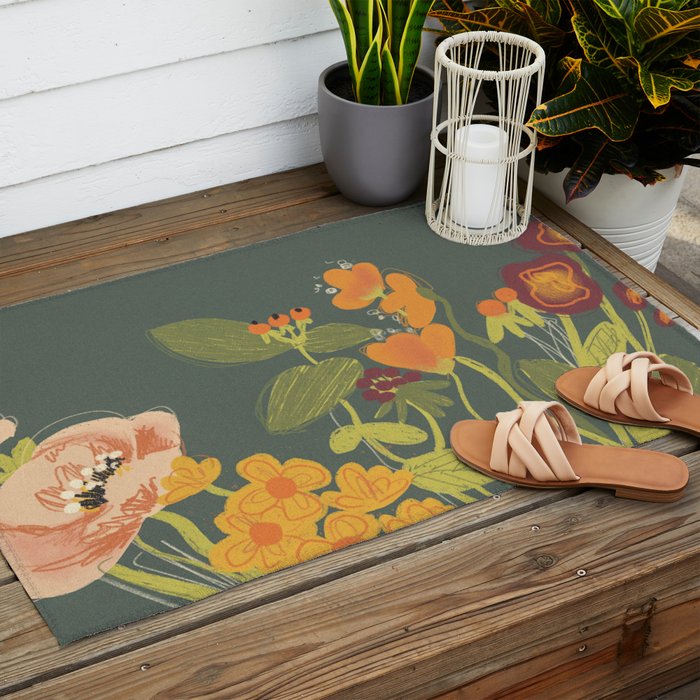 Meadow flowers Outdoor Rug Gallery Image 2