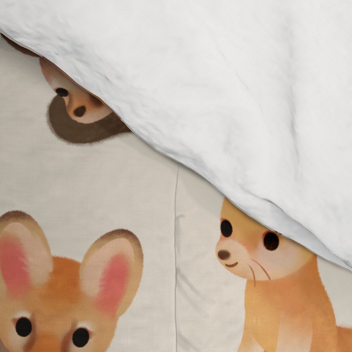 Foxes - beige Comforter Gallery Image 4