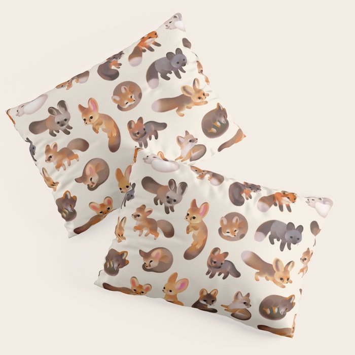 Foxes - beige Pillow Sham Gallery Image 1