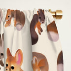 Foxes - beige Window Curtain Gallery Image 2