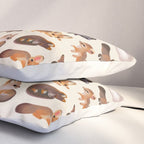 Foxes - beige Pillow Sham Gallery Image 3