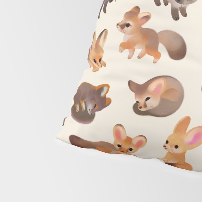 Foxes - beige Pillow Sham Gallery Image 4