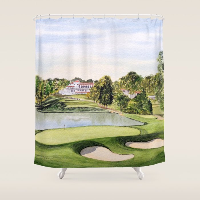 Congressional Golf Course 10th Hole Shower Curtain Gallery Image 1