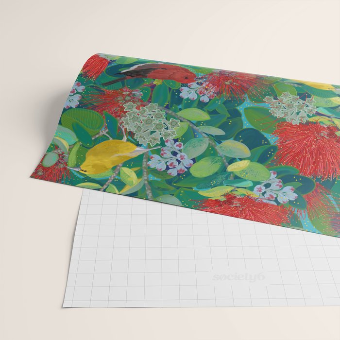 Ohia Lehua Life Wrapping Paper Gallery Image 2