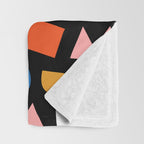 Colorful abstract organic shape art pattern Throw Blanket Gallery Image 3