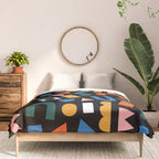 Colorful abstract organic shape art pattern Comforter Gallery Image 3