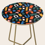 Colorful abstract organic shape art pattern Side Table Gallery Image 2