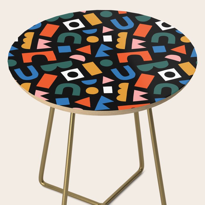 Colorful abstract organic shape art pattern Side Table Gallery Image 2