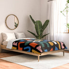Colorful abstract organic shape art pattern Comforter Gallery Image 2