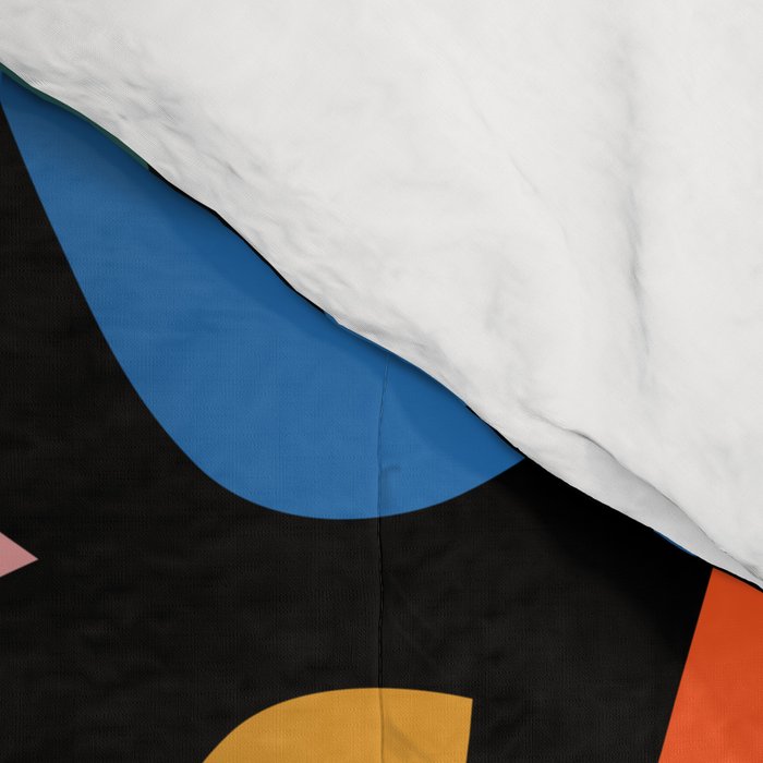 Colorful abstract organic shape art pattern Comforter Gallery Image 4
