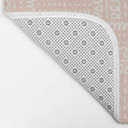 Sweet Doodle Squares . Peachy Pink Bath Mat Gallery Image 2