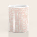 Sweet Doodle Squares . Peachy Pink Coffee Mug Gallery Image 4