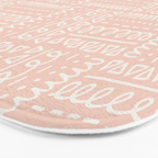 Sweet Doodle Squares . Peachy Pink Bath Mat Gallery Image 3