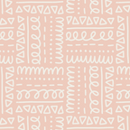 Sweet Doodle Squares . Peachy Pink Coffee Mug Gallery Image 2