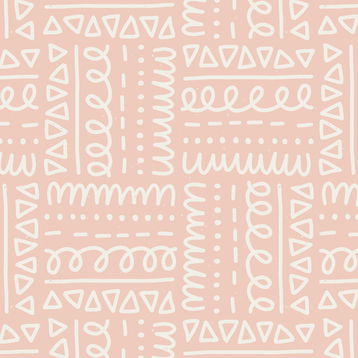 Sweet Doodle Squares . Peachy Pink Coffee Mug Gallery Image 2