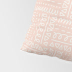 Sweet Doodle Squares . Peachy Pink Pillow Sham Gallery Image 4