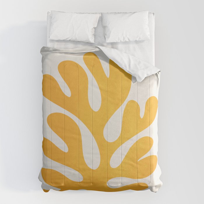 Canary Leaf: Matisse Color Paper Cutouts 04 Comforter Gallery Image 1