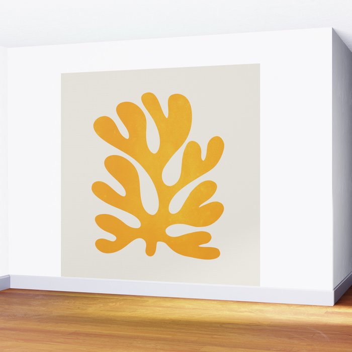 Canary Leaf: Matisse Color Paper Cutouts 04 Wall Mural Gallery Image 2