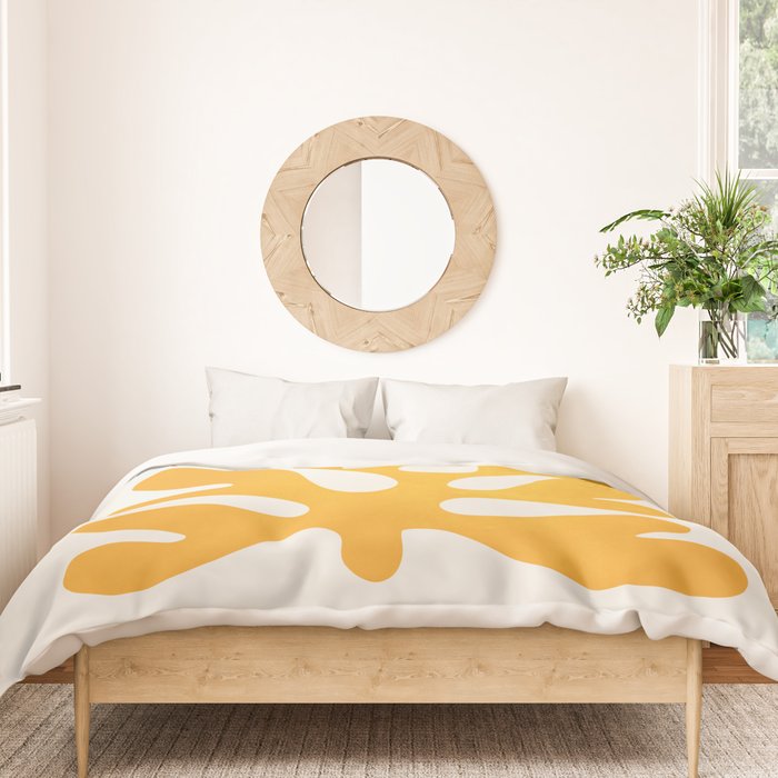 Canary Leaf: Matisse Color Paper Cutouts 04 Duvet Cover Gallery Image 3