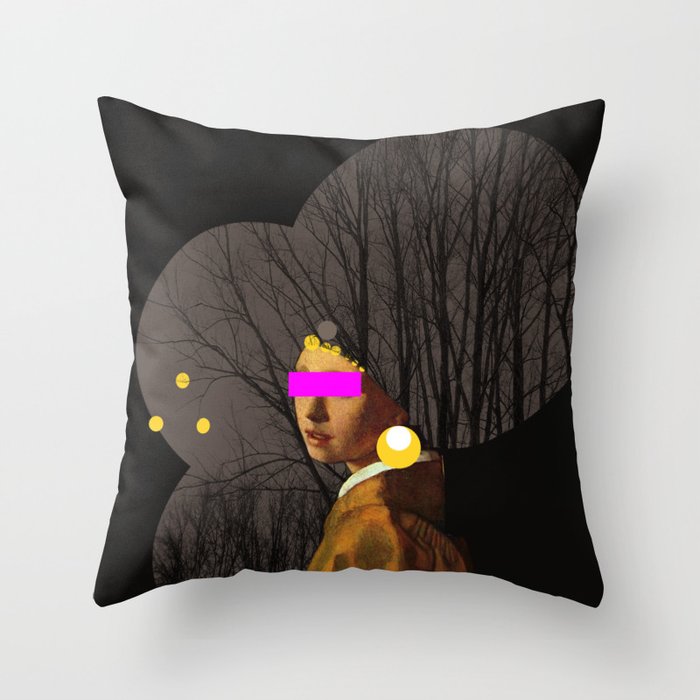 Vermeer und der Strang des Gedankenganges Throw Pillow Gallery Image 1