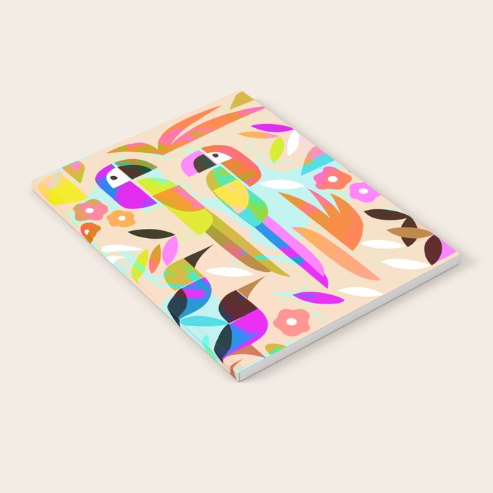 TROPICAL BIRD PATTERN COLLAGE Notebook Gallery Image 2