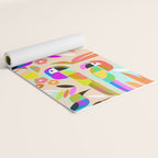 TROPICAL BIRD PATTERN COLLAGE Yoga Mat Gallery Image 2