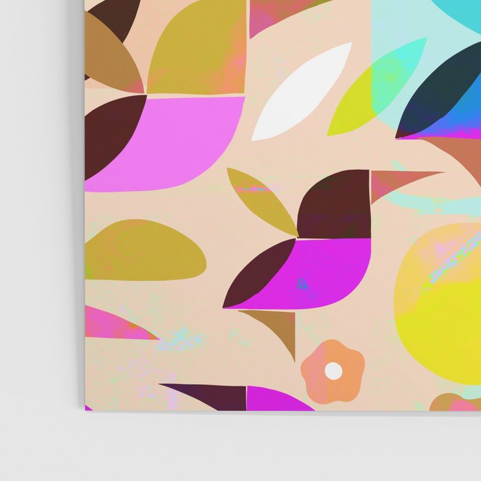 TROPICAL BIRD PATTERN COLLAGE Poster Gallery Image 3