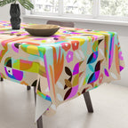 TROPICAL BIRD PATTERN COLLAGE Tablecloth Gallery Image 3