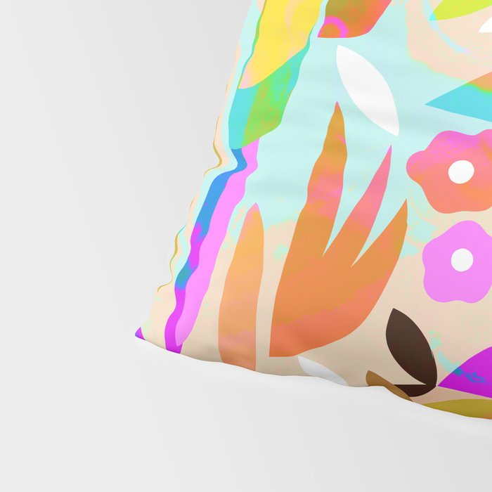 TROPICAL BIRD PATTERN COLLAGE Pillow Sham Gallery Image 4