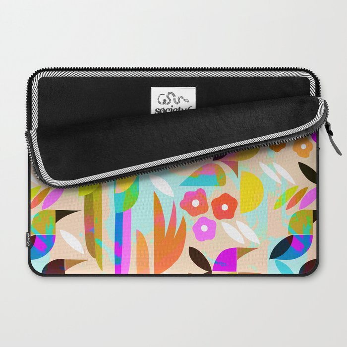 TROPICAL BIRD PATTERN COLLAGE Laptop Sleeve Gallery Image 2
