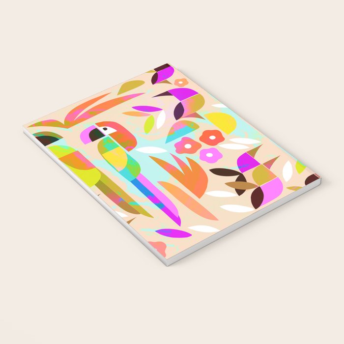 TROPICAL BIRD PATTERN COLLAGE Notebook Gallery Image 3