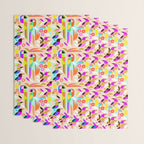 TROPICAL BIRD PATTERN COLLAGE Wrapping Paper Gallery Image 3