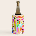 TROPICAL BIRD PATTERN COLLAGE Wine Chiller Gallery Image 2