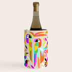 TROPICAL BIRD PATTERN COLLAGE Wine Chiller Gallery Image 3
