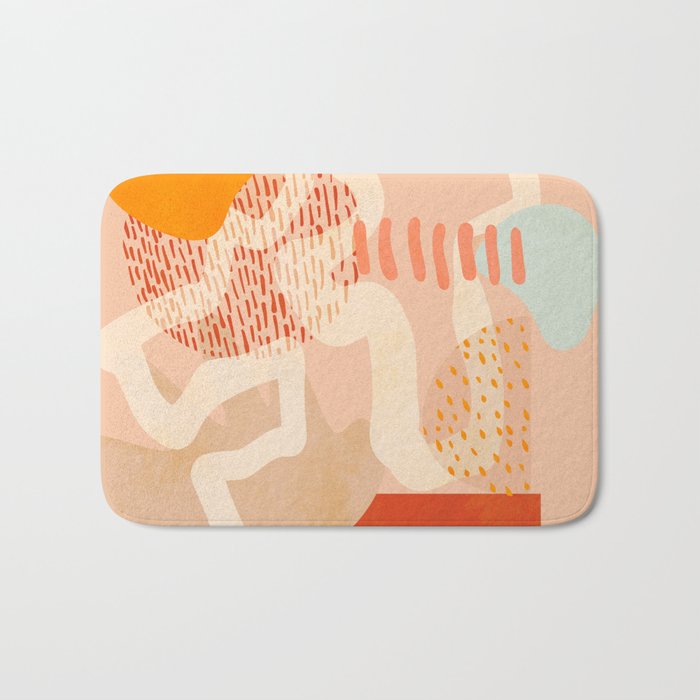 mid century modern abstract design II Bath Mat Gallery Image 1