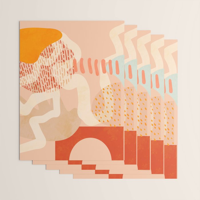 mid century modern abstract design II Wrapping Paper Gallery Image 3
