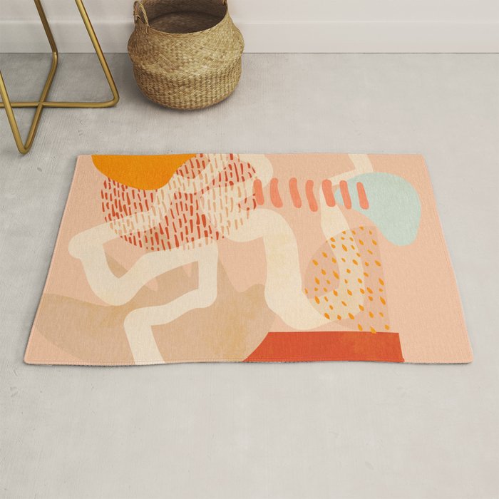 mid century modern abstract design II Rug Gallery Image 1