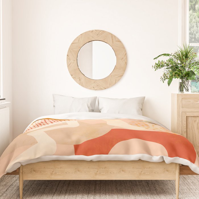 mid century modern abstract design II Duvet Cover Gallery Image 3