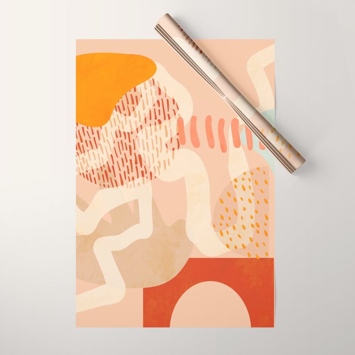 mid century modern abstract design II Wrapping Paper Gallery Image 1