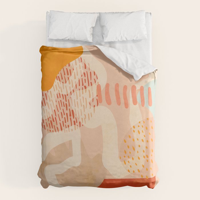mid century modern abstract design II Duvet Cover Gallery Image 6