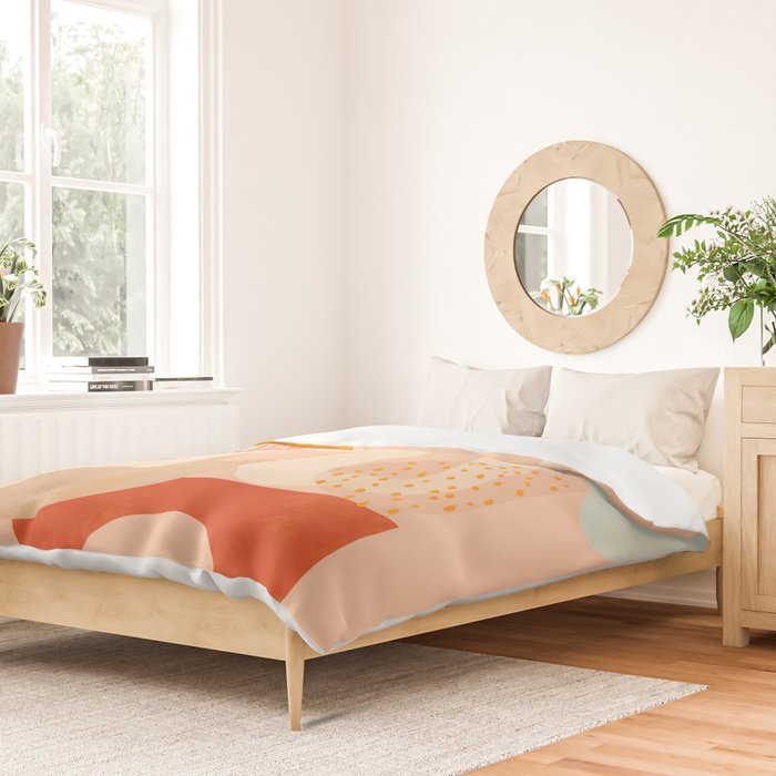 mid century modern abstract design II Duvet Cover Gallery Image 2