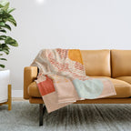 mid century modern abstract design II Throw Blanket Gallery Image 1