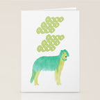 Stylish Dog - Green Stationery Card Gallery Image 2