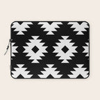 Southwestern  Black and White Laptop Sleeve Gallery Image 1