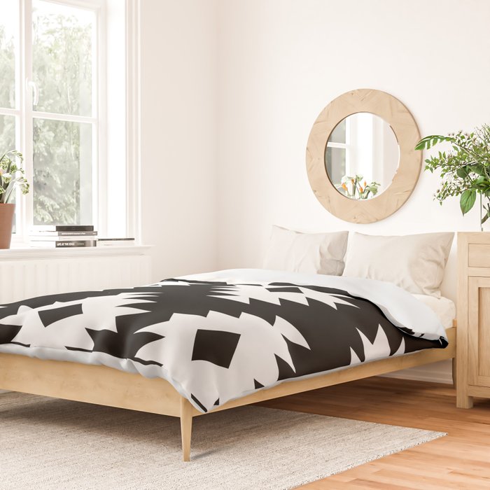 Southwestern  Black and White Duvet Cover Gallery Image 2