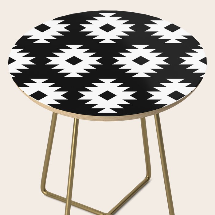 Southwestern  Black and White Side Table Gallery Image 2