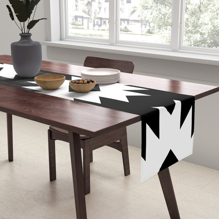 Southwestern  Black and White Table Runner Gallery Image 2