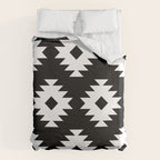 Southwestern  Black and White Duvet Cover Gallery Image 6