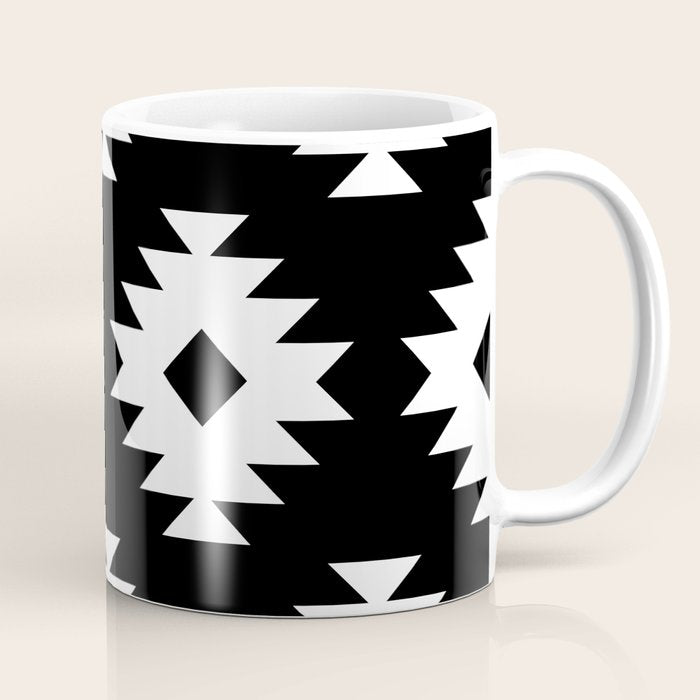 Southwestern  Black and White Coffee Mug Gallery Image 1