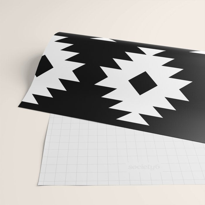 Southwestern  Black and White Wrapping Paper Gallery Image 2